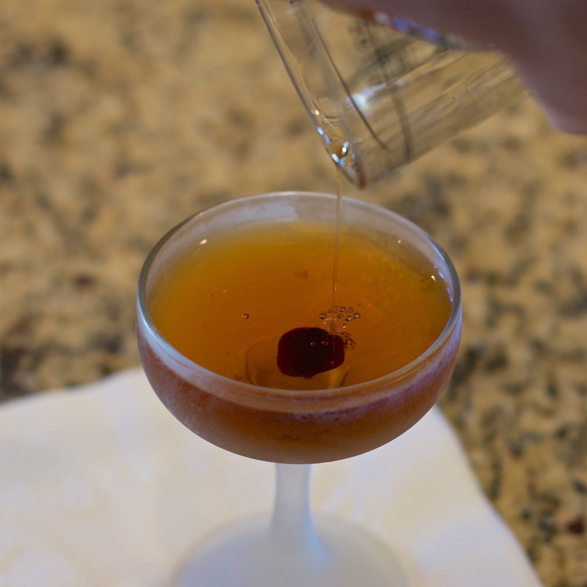 Pouring The Manhattan Cocktail