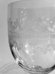 Etched Wine Glass