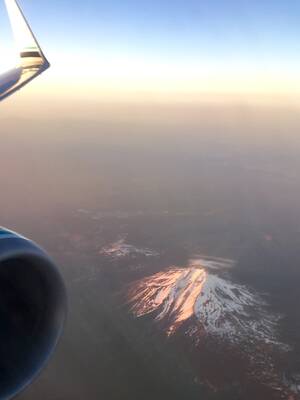 Mt. Jefferson, in flight